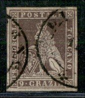 ANTICHI STATI ITALIANI - TOSCANA - 1851 - 9 Crazie (8) Usato - Grandi Margini - Molto Bello - Bolaffi - Other & Unclassified