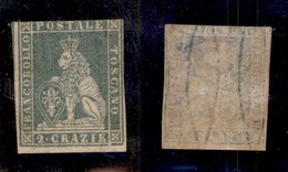 ANTICHI STATI ITALIANI - TOSCANA - 1857 - 2 Crazie (13b) - Gomma Originale - Corto In Alto - Cert. AG (7.000) - Other & Unclassified