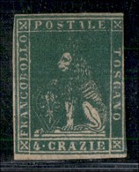 ANTICHI STATI ITALIANI - TOSCANA - 1857 - 4 Crazie (14) - Nuovo Senza Gomma - Corto A Destra (5.000) - Andere & Zonder Classificatie