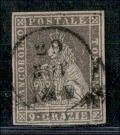 ANTICHI STATI ITALIANI - TOSCANA - 1859 - 9 Crazie (16) Usato - Ottimi Margini - Molto Bello - Cert. Sorani (11.000) - Autres & Non Classés