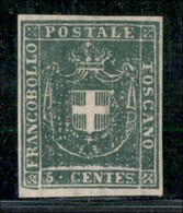 ANTICHI STATI ITALIANI - TOSCANA - 1860 - 5 Cent (18) Nuovo Senza Gomma - Ottimi Margini - Molto Bello - Diena (8.750) - Andere & Zonder Classificatie