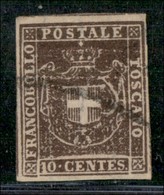 ANTICHI STATI ITALIANI - TOSCANA - 1860 - 10 Cent (19) Usato - Grandi Margini - Molto Bello (120) - Sonstige & Ohne Zuordnung