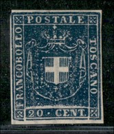 ANTICHI STATI ITALIANI - TOSCANA - 1860 - 20 Cent (20) Nuovo Senza Gomma - Ottimi Margini - Diena (7.500) - Andere & Zonder Classificatie