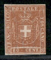 ANTICHI STATI ITALIANI - TOSCANA - 1860 - 80 Cent (22) Nuovo Senza Gomma - Molto Fresco - Diena (17.500) - Other & Unclassified