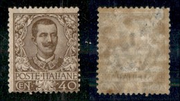 REGNO - 1901 - 40 Cent Floreale (74) - Gomma Originale (1.200) - Altri & Non Classificati
