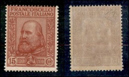 REGNO - 1910 - 15 Cent Garibaldi (88) - Gomma Integra - Diena (280) - Other & Unclassified