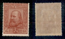 REGNO - 1910 - 15 Cent Garibaldi (88) - Gomma Integra - Diena (280) - Otros & Sin Clasificación