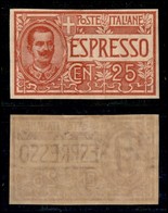 REGNO - Espressi - 1903 - 25 Cent (1a) Non Dentellato - Gomma Originale (320) - Other & Unclassified