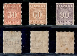 REGNO - Servizio Commissioni - 1913 - Servizio Commissioni (1/3) - Serie Completa - Gomma Integra - Qualche Leggero Punt - Other & Unclassified
