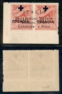 OCCUPAZIONI II GUERRA MONDIALE - CEFALONIA E ITACA - Argostoli - 1941 - 10 + 10 Lepta (28 Varietà Oe) Angolo Di Foglio ( - Other & Unclassified