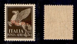 OCCUPAZIONI II GUERRA MONDIALE - ISOLE JONIE - Posta Aerea - 1941 - 50 Cent (1aa) Senza I - Gomma Integra (270) - Andere & Zonder Classificatie