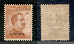 COLONIE - EGEO - Lero - 1922 - 20 Cent Michetti (11) - Gomma Integra (650) - Other & Unclassified