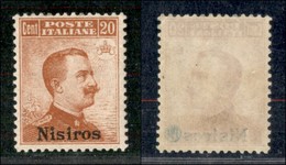 COLONIE - EGEO - Nisiro - 1917 - 20 Cent Michetti (9) - Gomma Integra - Molto Bello (550) - Andere & Zonder Classificatie