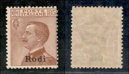 COLONIE - EGEO - Rodi - 1922 - 80 Cent Michetti (13) - Gomma Integra (325) - Altri & Non Classificati