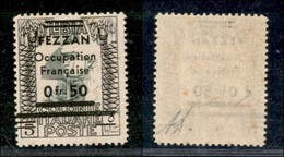 OCCUPAZIONI STRANIERE DELLE COLONIE - OCCUPAZIONE FRANCESE - Fezzan - 1943 - 50 Cent Su 5 (2) - Gomma Integra - Diena (8 - Altri & Non Classificati