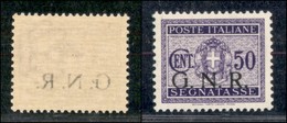 REPUBBLICA SOCIALE ITALIANA - G.N.R. BRESCIA - Segnatasse - 1943 - 50 Cent (53/If) Cpon Decalco - Gomma Integra (420) - Sonstige & Ohne Zuordnung