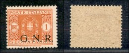 REPUBBLICA SOCIALE ITALIANA - G.N.R. BRESCIA - Segnatasse - 1943 - 1 Lira (55/I Errore Dgab) Con Punto Piccolo Dopo G -  - Other & Unclassified