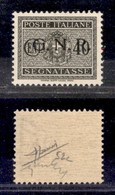 REPUBBLICA SOCIALE ITALIANA - G.N.R. VERONA - Segnatasse - 1944 - Errore Di Colore - 40 Cent (52 A) - Soprastampa Nera - - Autres & Non Classés