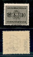 REPUBBLICA SOCIALE ITALIANA - G.N.R. VERONA - Segnatasse - 1944 - Errore Di Colore - 40 Cent (52 Aa) - Soprastampa Nera  - Sonstige & Ohne Zuordnung