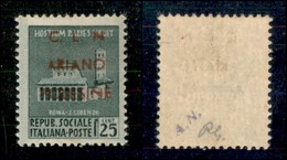 C.L.N. - ARIANO POLESINE - 1945 - 25 Cent (Errani 32A Varietà) Senza Punto Dopo N - Gomma Integra - Non Catalogato - Cer - Other & Unclassified
