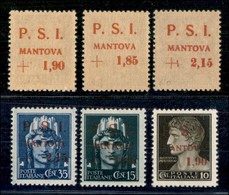 C.L.N. - MANTOVA - 1945 - Soprastampe Recto Verso (1aa/3aa) - Serie Completa - Gomma Integra - Cert. AG (3.300) - Andere & Zonder Classificatie