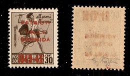 C.L.N. - VALLE BORMIDA - 1945 - 30 Cent (4A) - Gomma Integra - Raybaudi (500) - Sonstige & Ohne Zuordnung