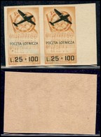 CORPO POLACCO - 1946 - Coppia Del 25 Lire + 100 (3a - Aerea) Non Dentellata - Bordo Foglio - Gomma Integra (600+) - Other & Unclassified