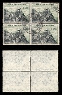 SAN MARINO - 1958 - 500 Lire Veduta (475) - Quartina Usata - Altri & Non Classificati