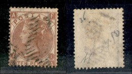 GRAN BRETAGNA - 1867 - 10 Pence Vittoria (32) - Usato (200) - Otros & Sin Clasificación