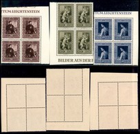 LIECHTENSTEIN - 1952 - Quadri (306/308) - Serie Completa In Quartine - Gomma Integra - Andere & Zonder Classificatie