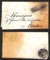 ITALIA - PREFILATELICHE - 1813 - MAIRERIE DE MONTICELLI (in Negativo) - Lettera Per Palombara Del 27.2.1813 - Autres & Non Classés