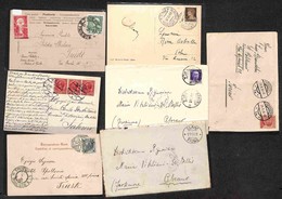 LOTTI & COLLEZIONI - OCCUPAZIONI - Fiume - 1900/1935 - Piccolo Insieme Di 3 Buste E 4 Cartoline Con Annullamenti Del Per - Other & Unclassified