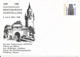 Germany Postal Stationery In Mint Condition Internationale Briefmarken Ausstellung 5-6/3-1988  Friedberg Hessen - Enveloppes - Neuves