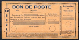 RC 14474 FRANCE POSTE ENFANTINE - BON DE POSTE - PLI CENTRAL - Enteros Privados