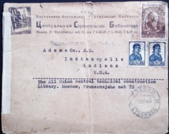 RUSSIA USSR  C.C.C.P 1945 COVER WITH LABEL GOOD POSTMARK - Covers & Documents