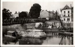 ! [77] Cpa Melun, Pont De Fer, Brücke, Bridge, Seine, Text Allemagne, Ca. 1940-1943 - Melun