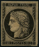 ** N°3F 20c Noir, Réimp - TB - 1849-1850 Cérès