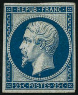 ** N°10c 25c Bleu, Réimp - TB - 1852 Louis-Napoleon