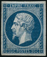 ** N°14A 20c Bleu, Type I Signé Calves - TB - 1853-1860 Napoleon III