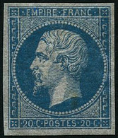 ** N°14B 20c Bleu, Type II - TB - 1853-1860 Napoléon III.