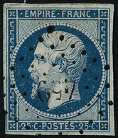 Oblit. N°15 25c Bleu, Signé Calves - TB - 1853-1860 Napoleone III