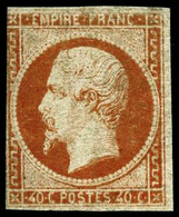 * N°16 40c Orange, Filet Touché à Gauche - B - 1853-1860 Napoleon III