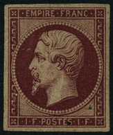 ** N°18d 1F Carmin, Reimp - TB - 1853-1860 Napoleone III