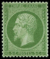 ** N°20 5c Vert, Pièce De Luxe Roumet - TB - 1862 Napoleon III