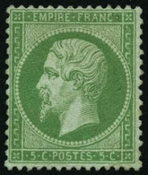 * N°20 5c Vert - TB - 1862 Napoléon III.