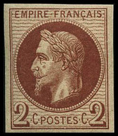 ** N°26Af 2c Rouge-brun Rothschild, Signé Brun Et Roumet - TB - 1863-1870 Napoléon III Con Laureles