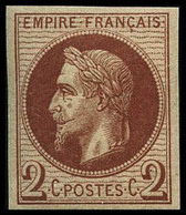 ** N°26Af 2c Rouge-brun Rothschild, Signé Brun Et Roumet - TB - 1863-1870 Napoléon III Lauré