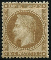 ** N°28A 10c Bistre, Type I Pièce De Luxe - TB - 1863-1870 Napoleon III Gelauwerd