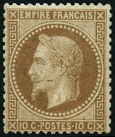 ** N°28B 10c Bistre, Type II - TB - 1863-1870 Napoleone III Con Gli Allori