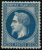 ** N°29A 20c Bleu, Type I Pièce De Luxe - TB - 1863-1870 Napoleon III Gelauwerd